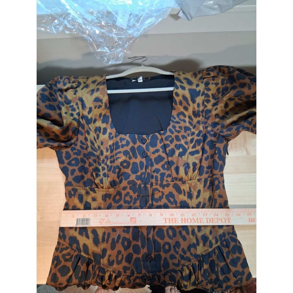 Leopard Animal Print Belted Midi Dress Tuckernuck Graciela Women's Size 8 NWT - Picture 16 of 16